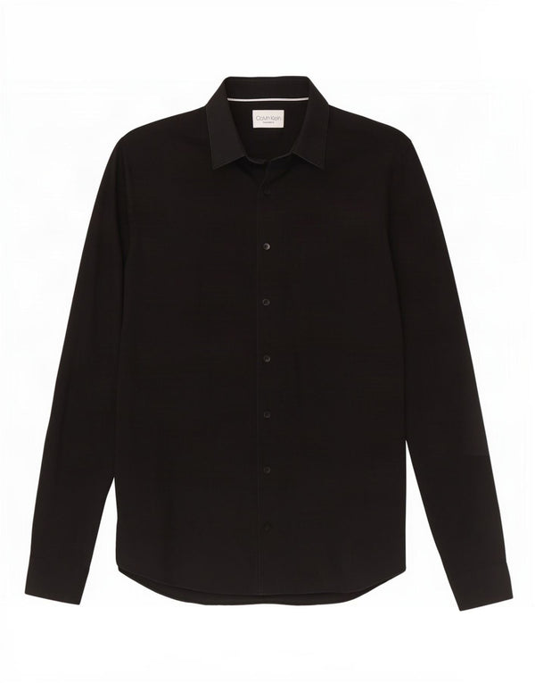 Calvin Klein Camisa Extra Slim Fit para Hombre Talla 38 15 Mediano Negro