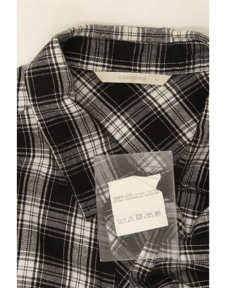 Carrera Camisa de franela para mujer Reino Unido 44 Algodón a cuadros negro mediano