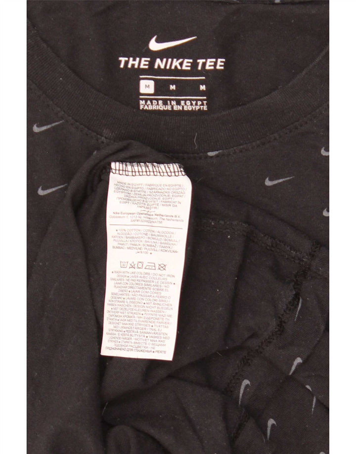 Nike Camiseta gráfica para hombre Top mediano de algodón negro