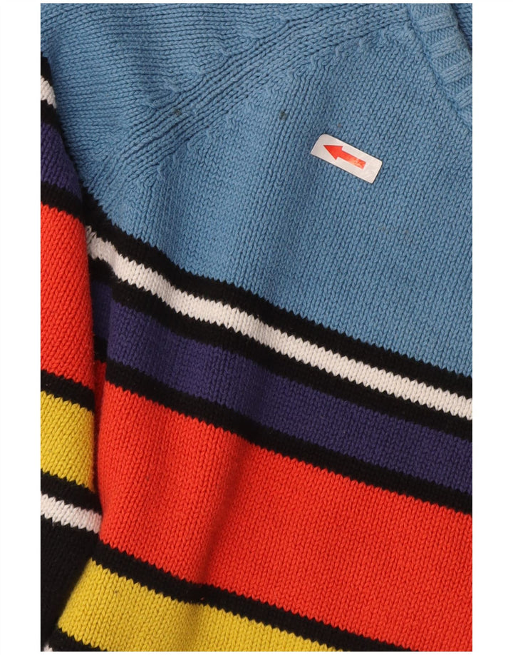 Zara Hombre Jersey De Cuello Redondo Jersey Grande Rayas Multicolor