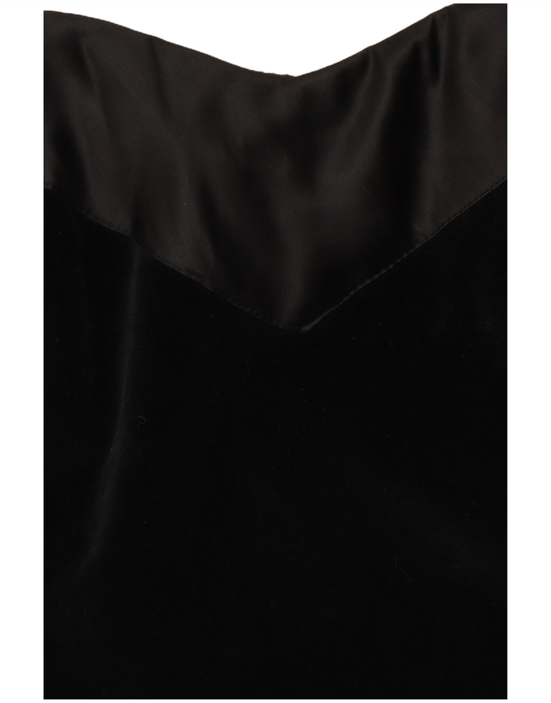 VINTAGE Vestido halter de terciopelo para mujer Reino Unido 10 Pequeño Negro