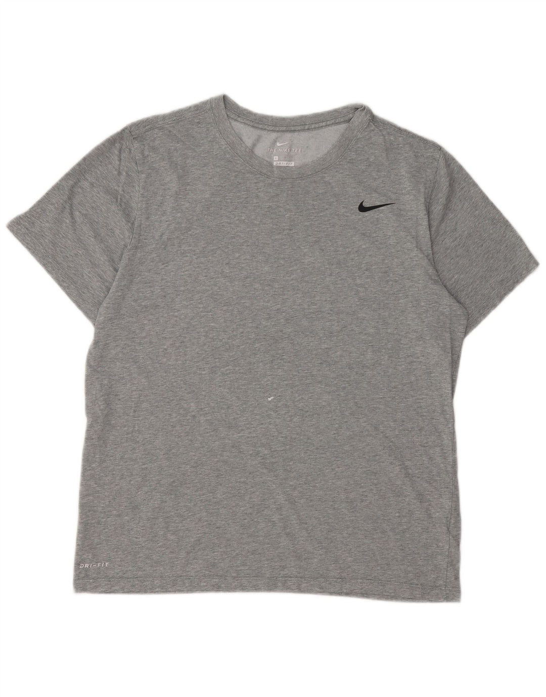 Camiseta Nike Dri Fit para hombre, talla grande, algodón moteado gris