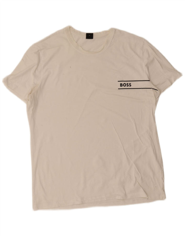 Hugo Boss Hombre Camiseta Top XL Blanco