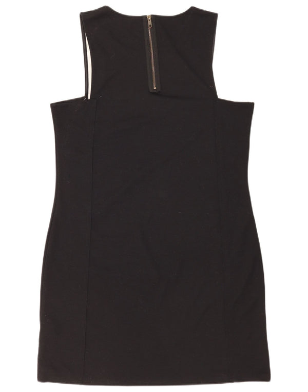 Desigual Vestido tubo sin mangas gráfico para mujer UK 20 2XL Negro Geométrico