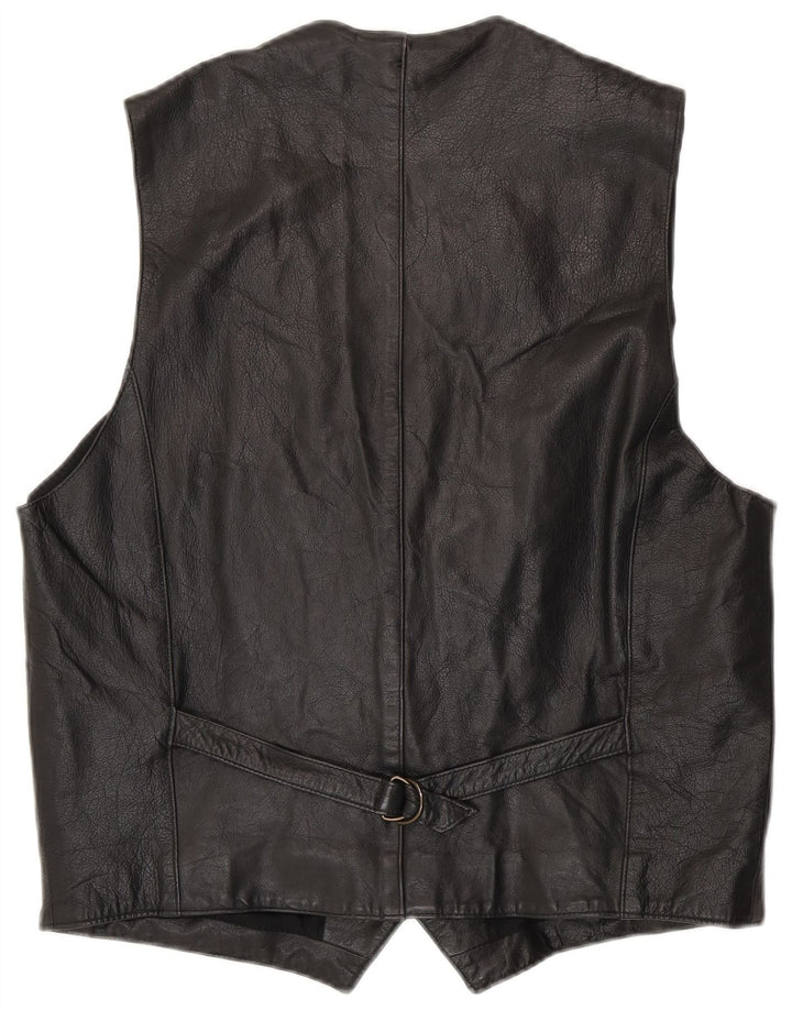 CONBIPEL Chaleco de cuero para hombre IT 56 XL Cuero negro
