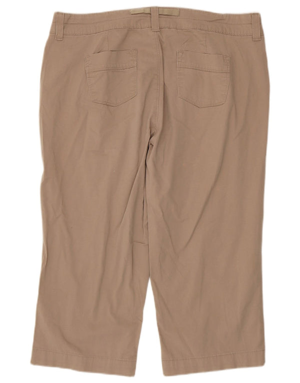Lee - Pantalones capri rectos para mujer, talla 16, 2XL, W36, L19, algodón beige