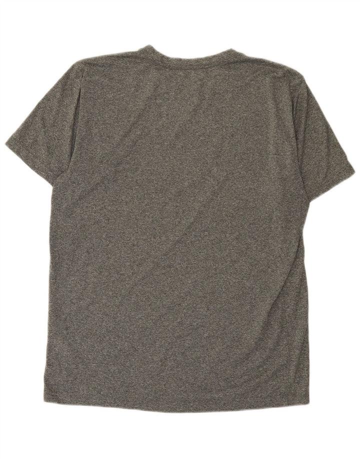 Camiseta Nike Dri Fit Graphic para hombre Top poliéster moteado gris medio
