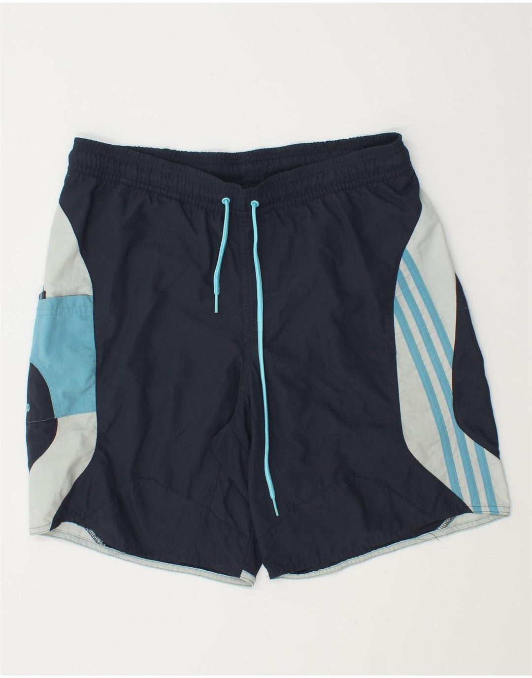 Adidas Hombre Bañador Corto Small Azul Marino Colorblock Poliamida