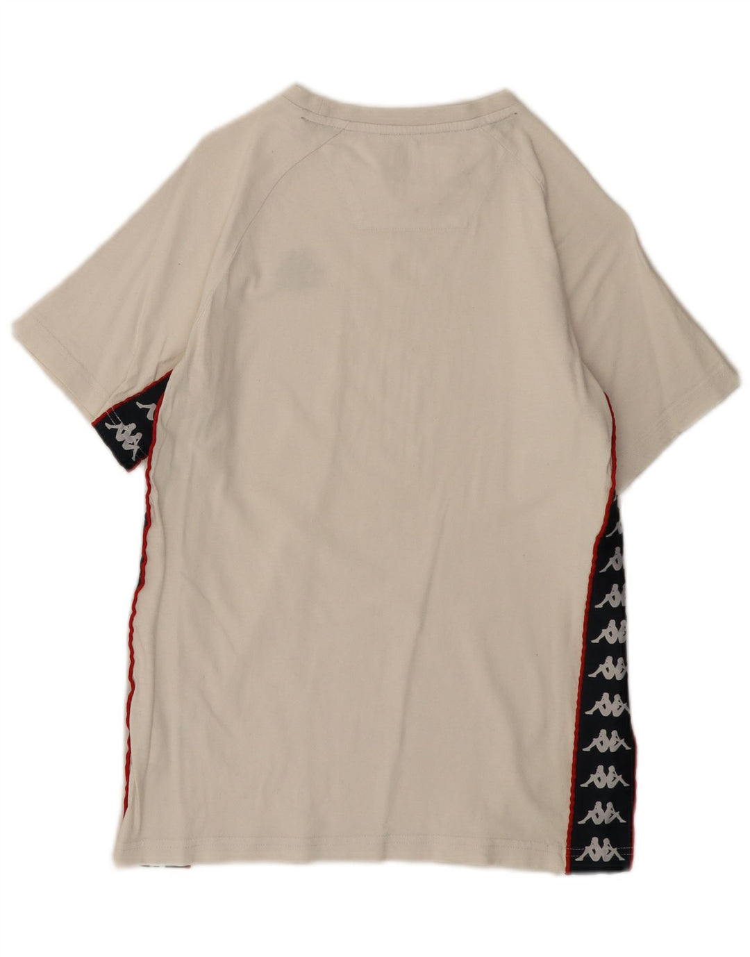 Kappa Hombre Camiseta Gráfica Top Pequeño De Algodón Blanco Roto