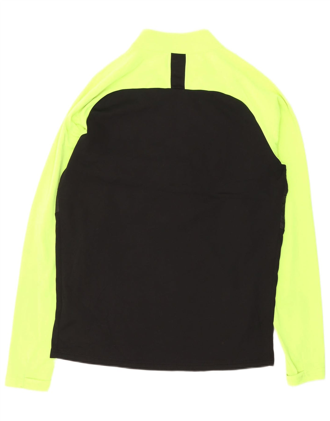 NIKE Hombre Dri Fit Zip Neck Pullover Chándal Top Mediano Negro Colorblock