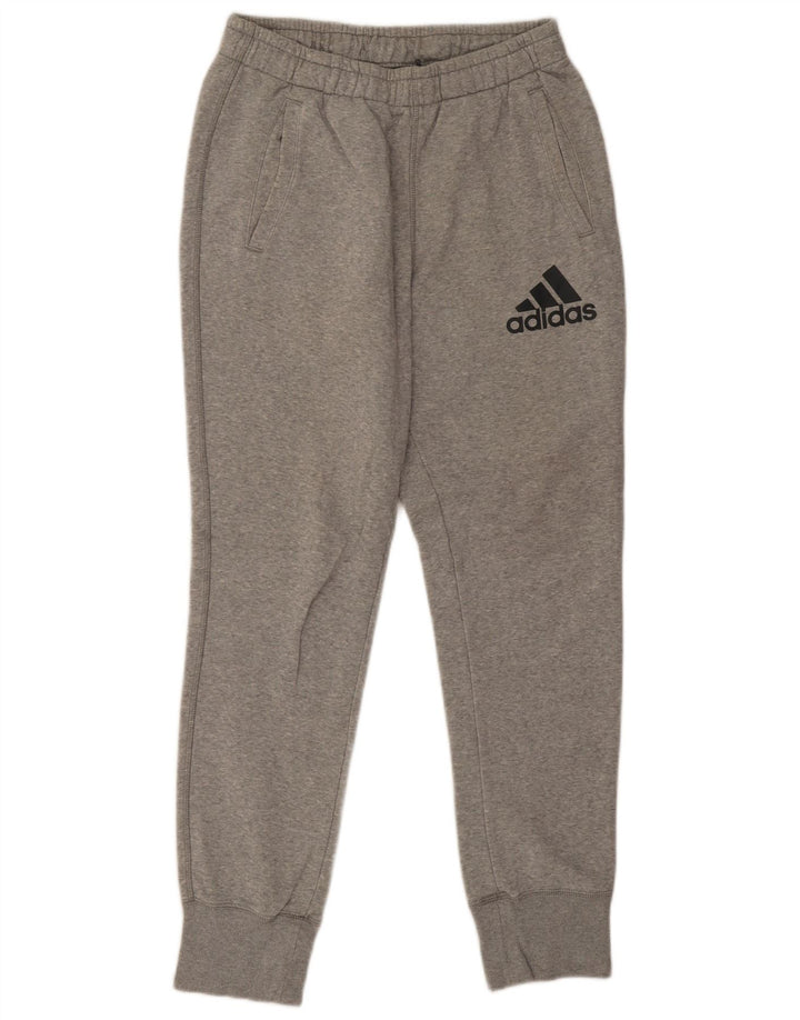 Adidas Hombre Pantalones De Chándal Joggers De Algodón Moteado Gris Medio