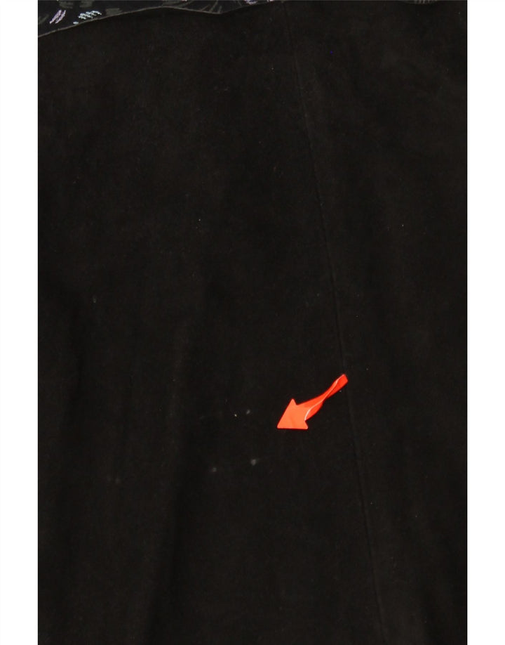 VINTAGE Falda cruzada para mujer W30 Mediana Negro Floral