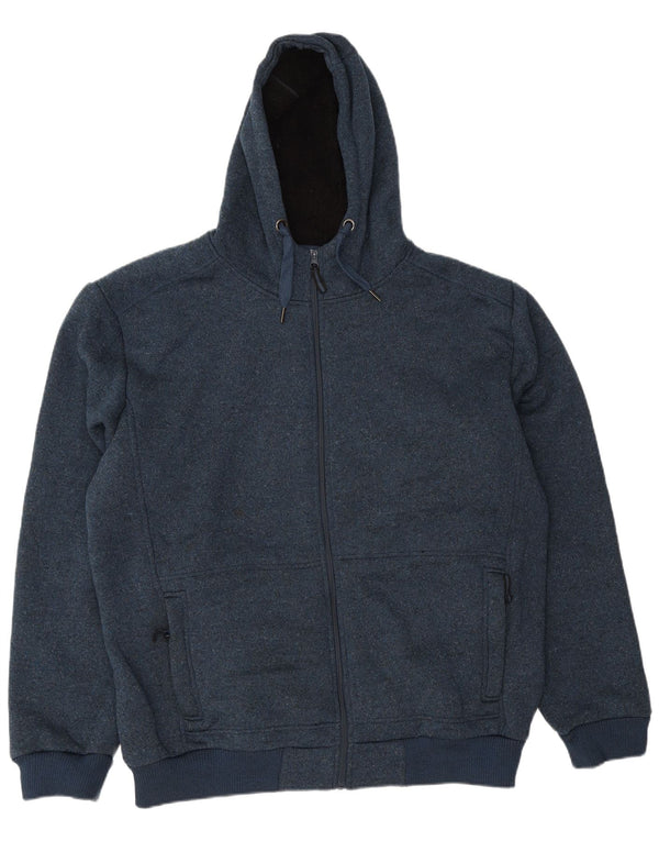Mountain Warehouse Mens Sherpa Zip Hoodie Sweater 3XL Navy Blue Cotton