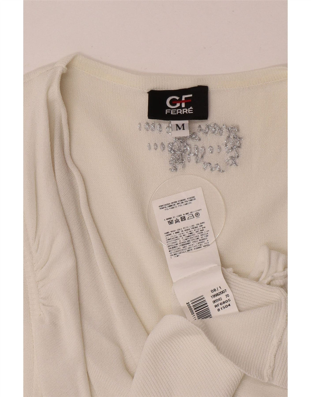 Gianfranco Ferre Blusa sin mangas para mujer UK 42 Viscosa blanca mediana