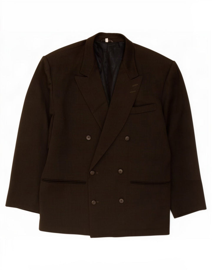Ciao Chaqueta tipo blazer con doble botonadura para hombre IT 50 Large Grey Wool
