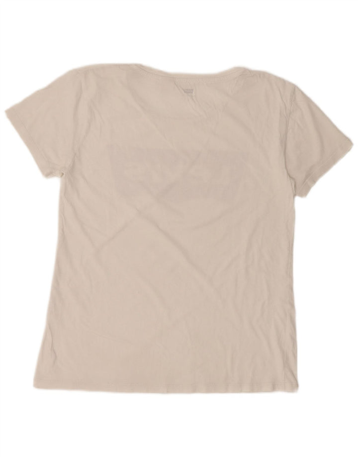 LEVI'S Camiseta gráfica para mujer Top UK 10 Small White