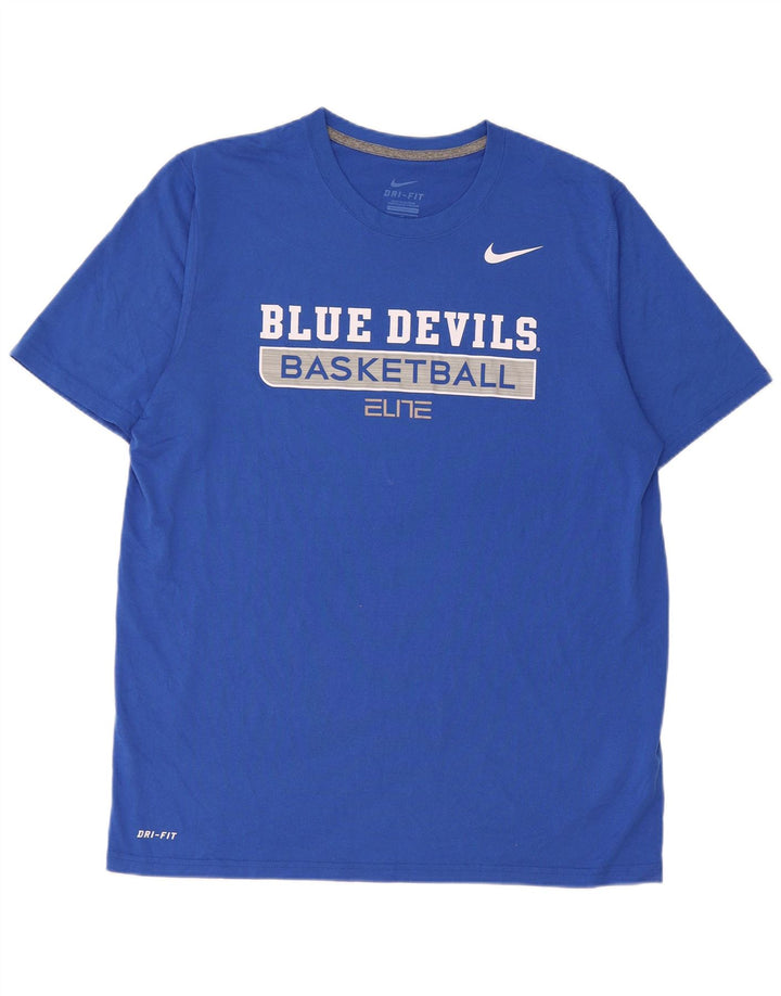 Nike Mens Blue Devils Baseball Graphic Camiseta Top Grande Poliéster