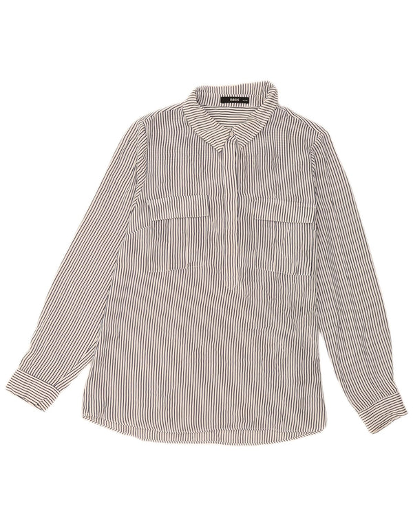 Oasis Blusa tipo jersey para mujer UK 40 Grande Poliéster a rayas blancas