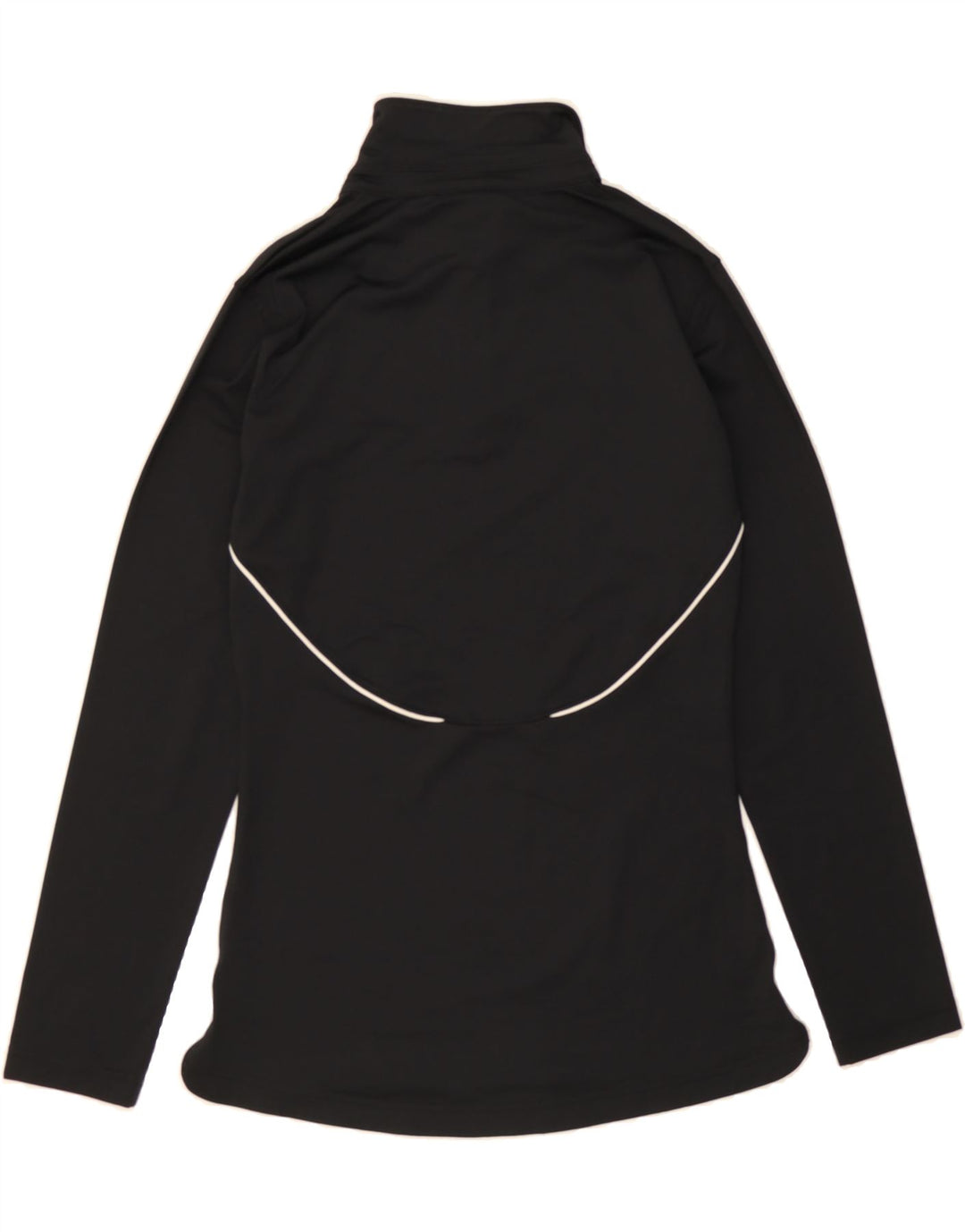 NIKE Womens Dri Fit Zip Neck Pullover Tracksuit Top UK 10 Small Black Vintage Nike and Second-Hand Nike from Messina Hembry 