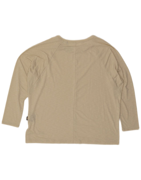 Jack Wolfskin Top para mujer de manga larga UK 40 XL Poliéster moteado beige