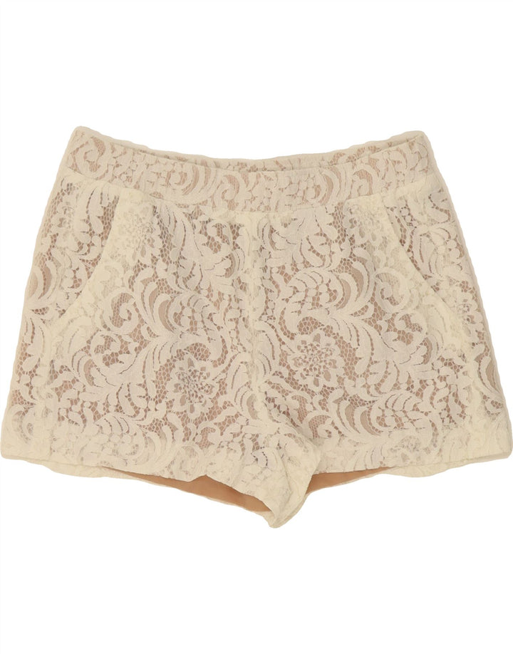 BCBGMAXAZRIA Womens Hot Pants Small W30  Off White Nylon Vintage BCBGMAXAZRIA and Second-Hand BCBGMAXAZRIA from Messina Hembry 