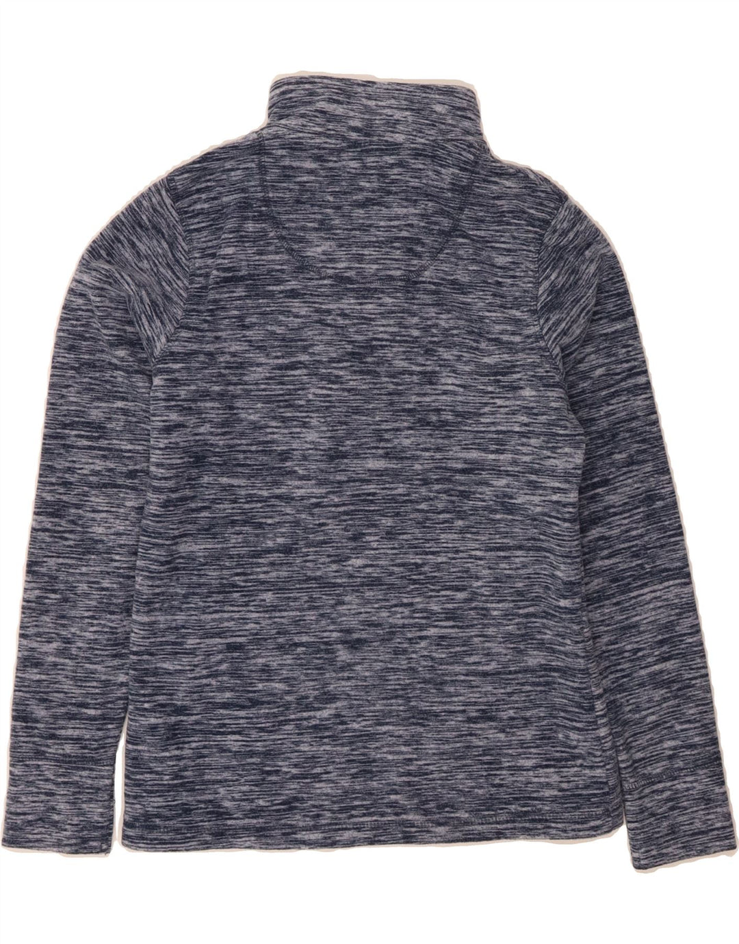 WEIRD FISH Womens Zip Neck Fleece Jumper UK 10 Small Navy Blue Polyester Vintage Weird Fish and Second-Hand Weird Fish from Messina Hembry 