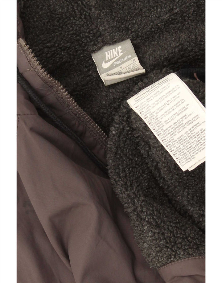 Nike Chaqueta bomber con capucha para hombre UK 34/36 Small Gris Houndstooth Poliéster