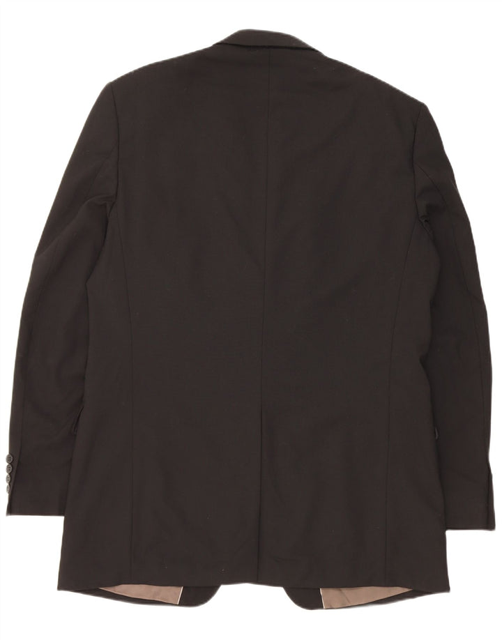 Marks & Spencer Chaqueta tipo blazer de 3 botones para hombre UK 42 Grande Poliéster negro