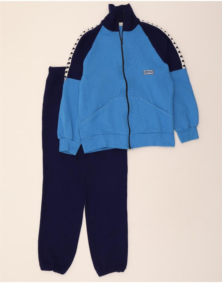 ARENA Mens Graphic Full Tracksuit IT 48 Medium W28 L28 Blue Colourblock Vintage Arena and Second-Hand Arena from Messina Hembry 