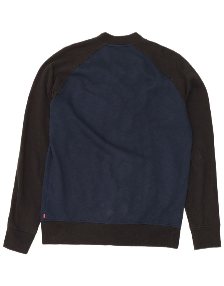 LEVI'S Chaqueta universitaria para hombre UK 40 Large Azul marino Colorblock Algodón
