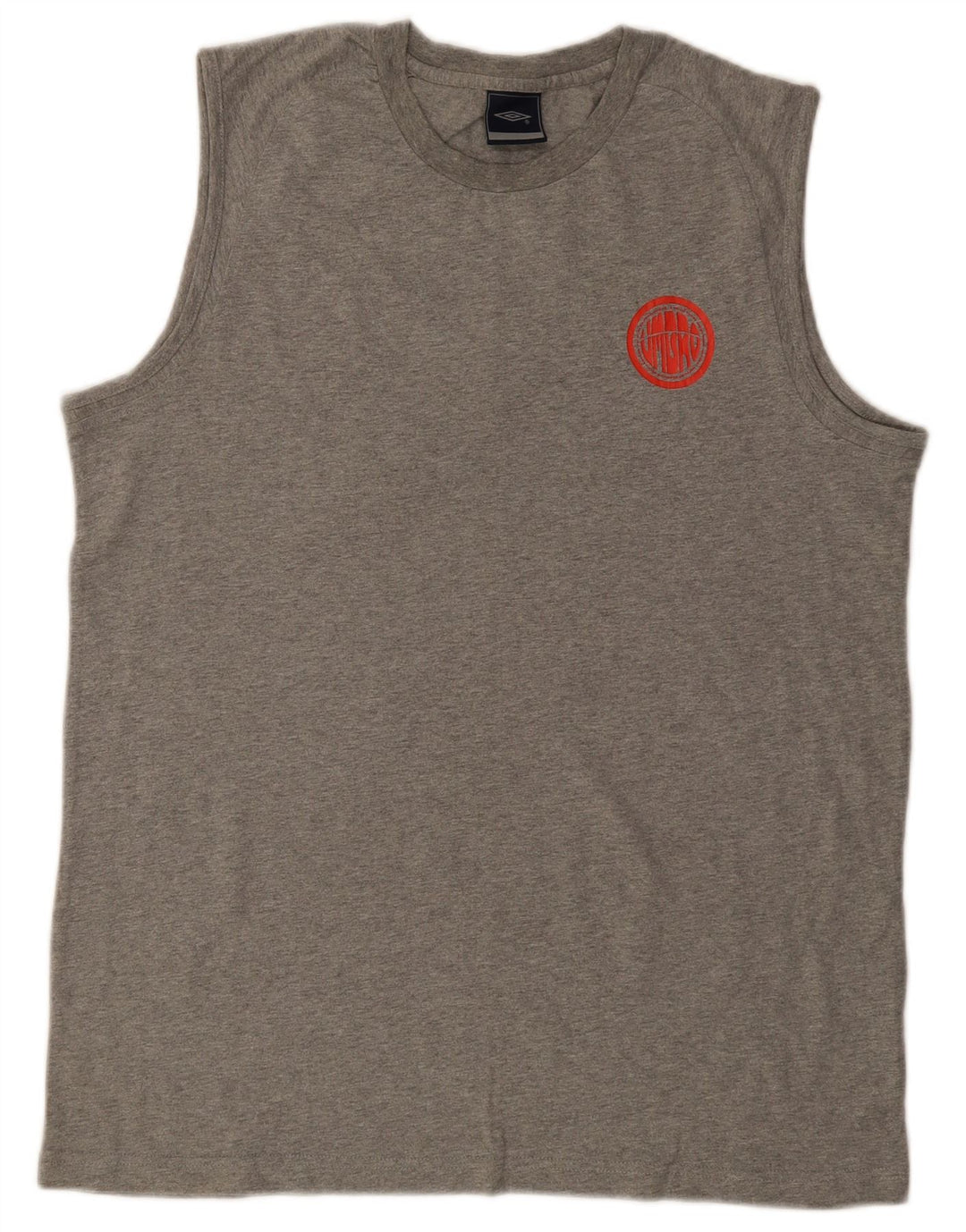 UMBRO Hombre Gráfico Chaleco Top XL Algodón Gris