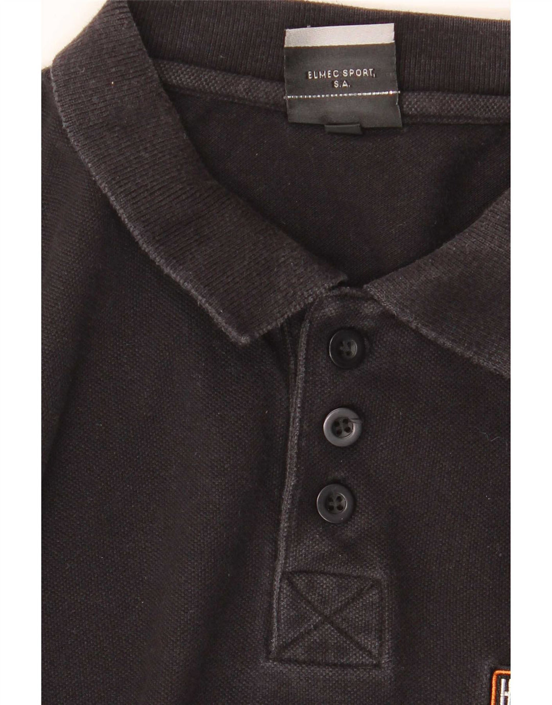 Harley Davidson Polo para hombre grande de algodón negro