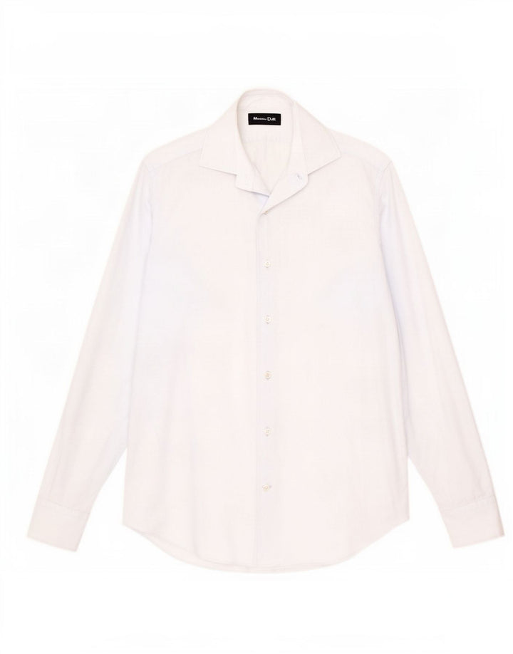 Camisa Massimo Dutti Hombre Talla 39 15 1/2 Azul Medio Algodón