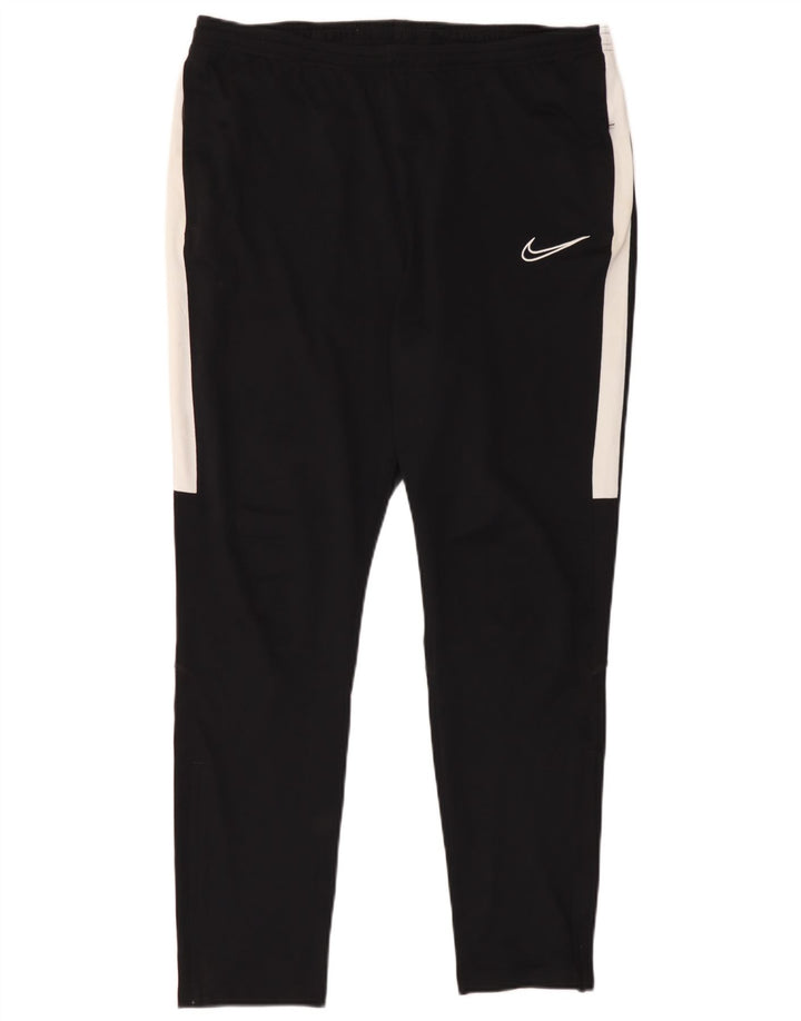 Nike Pantalones de chándal Dri Fit para Hombre XL Negro Colorblock Poliéster