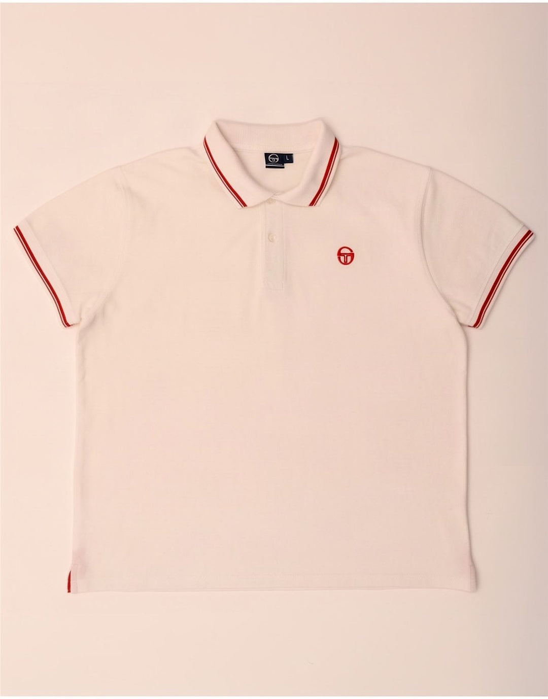 Sergio Tacchini Polo Hombre Grande Algodón Blanco