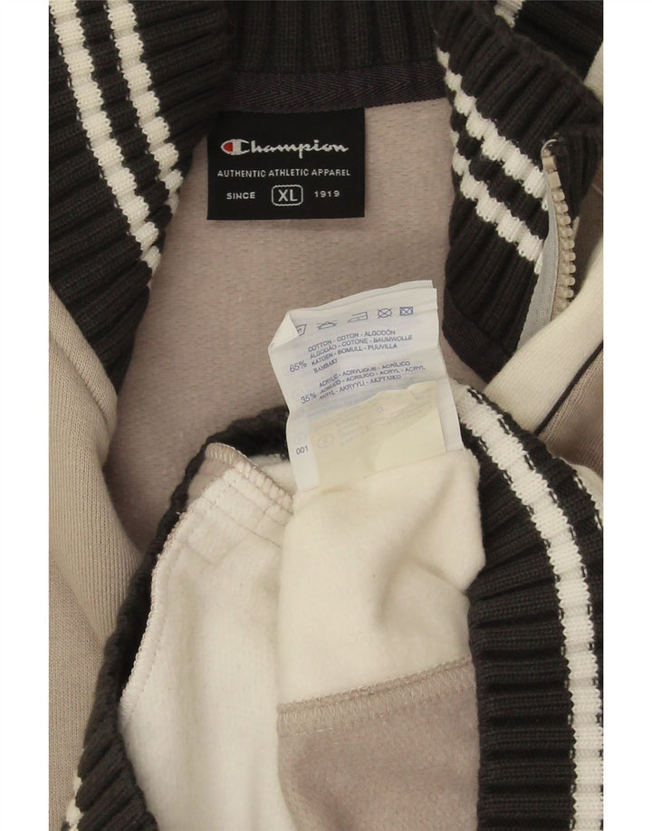 Champion Chaqueta de chándal para hombre XL Gris Colorblock Algodón