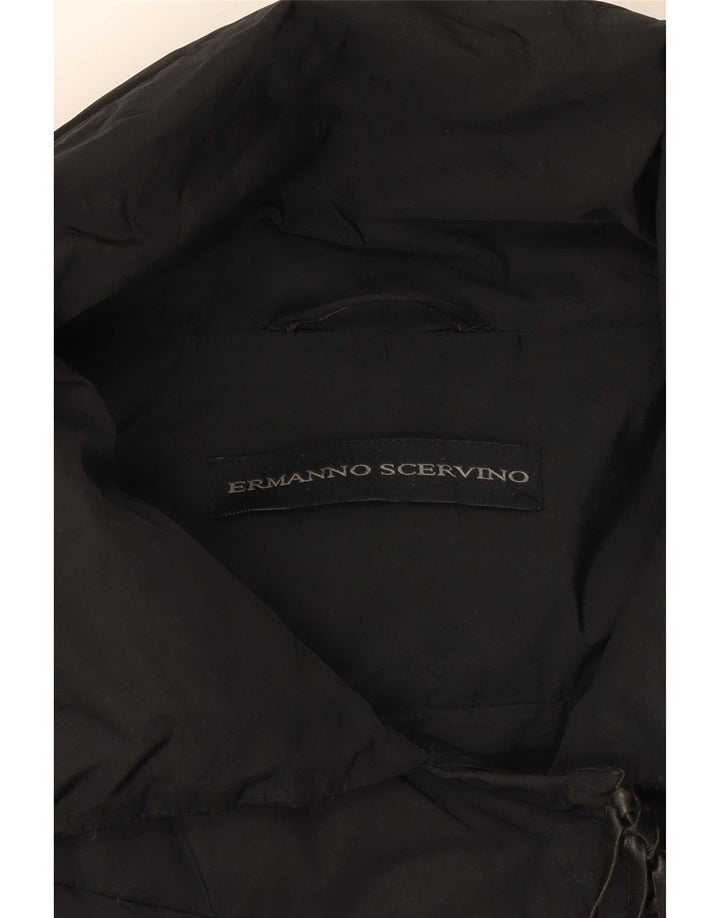 Ermanno Scervino Abrigo acolchado para mujer IT 42 Medio Negro Poliéster