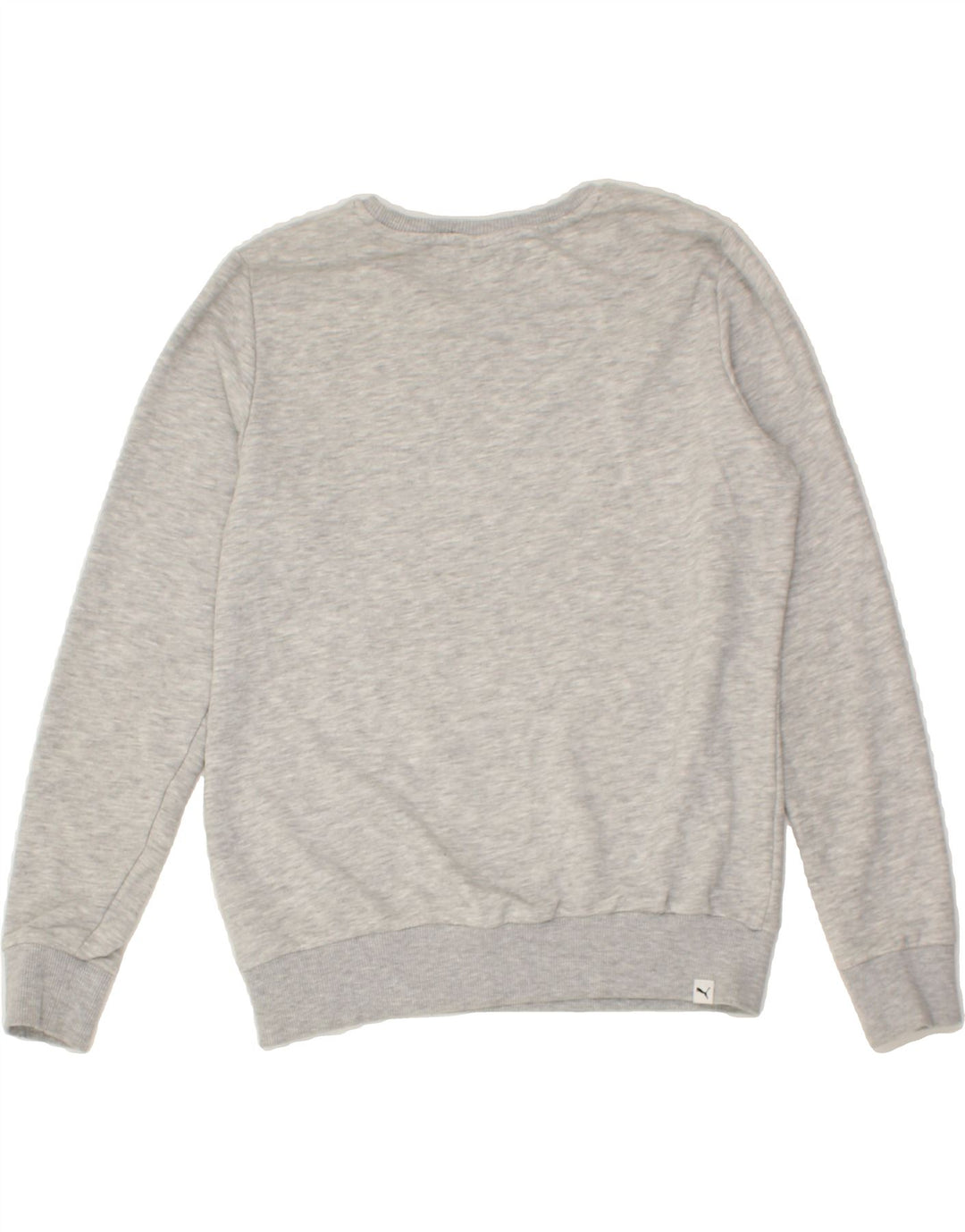 PUMA Womens Graphic Sweatshirt Jumper UK 14 Medium Grey Cotton Vintage Puma and Second-Hand Puma from Messina Hembry 