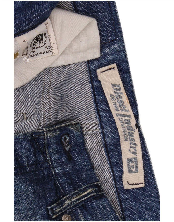 Diesel Vaqueros Rectos Hombre W32 L34 Algodón Azul