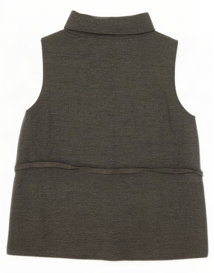 Zara Mujer Chaleco Top Reino Unido 44 Grande Caqui Algodón