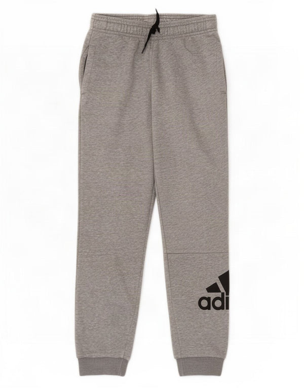 Adidas - Pantalón de chándal gráfico para niño, 9-10 años, Gris Moteado