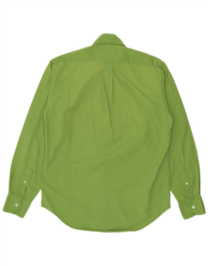 Camisa Boggi Hombre Small Verde Algodón