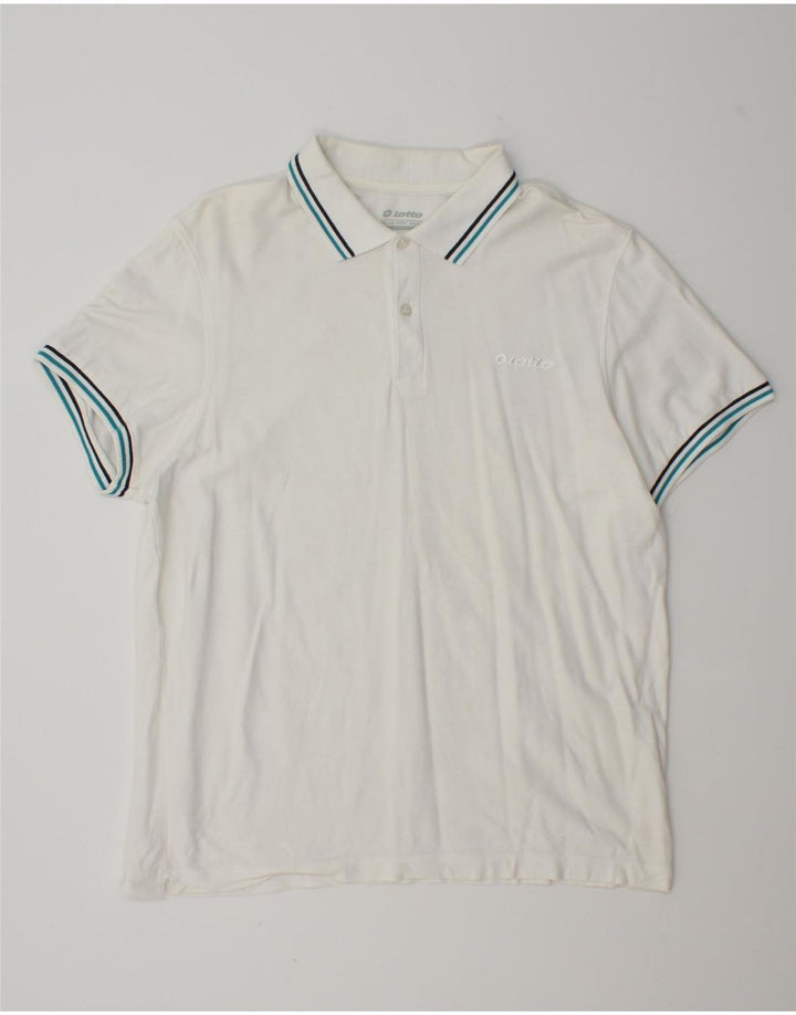 Polo Lotto Hombre Grande Blanco