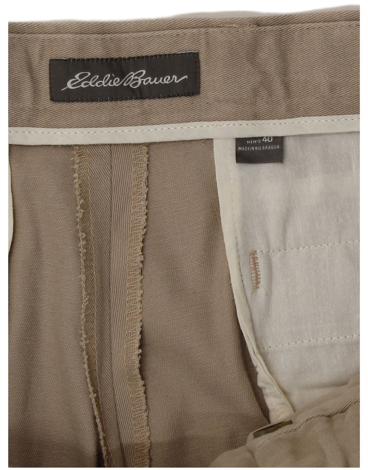 Eddie Bauer Pantalón chino recto para hombre W40 L30 Beige