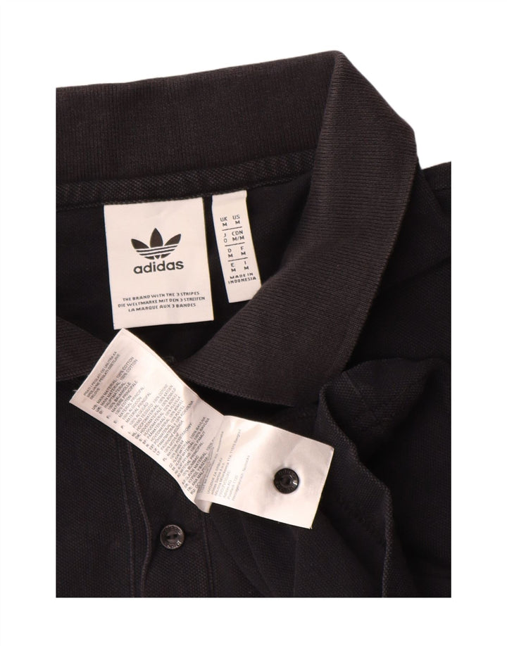 Polo Adidas Hombre Algodón Negro Mediano