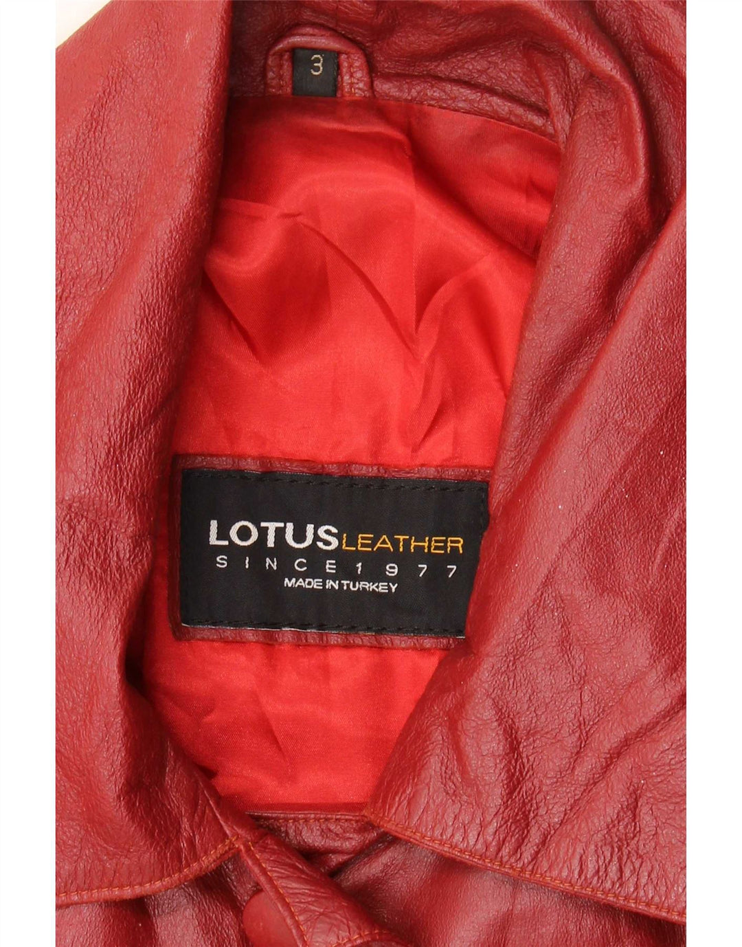 Lotus Abrigo de cuero para mujer UK 44 Large Borgoña