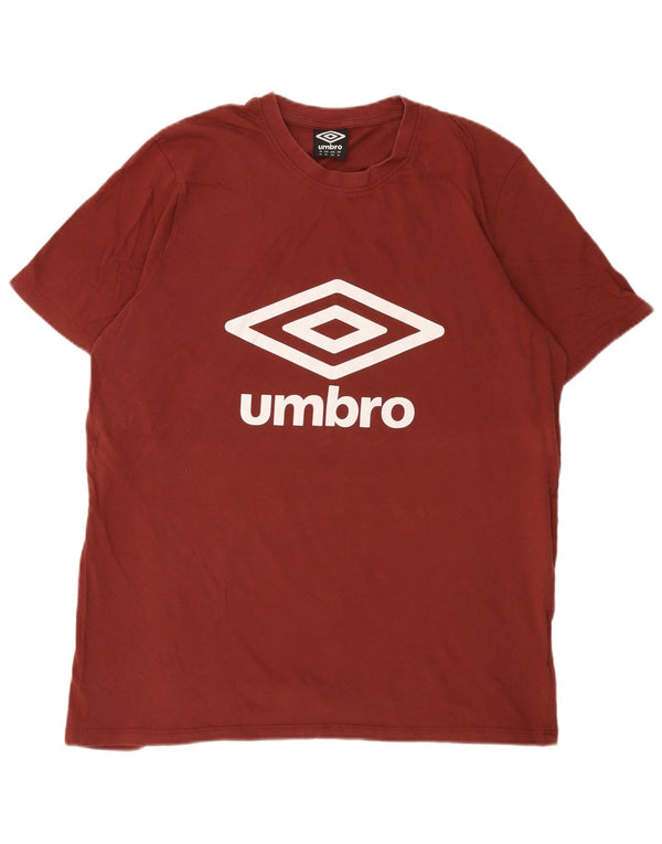Umbro Hombre Camiseta Gráfica Top XL Algodón Burdeos