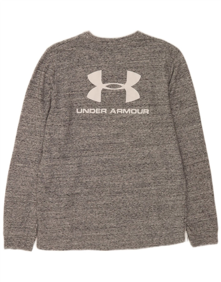 Under Armour Hombre Sudadera con gráfico tipo jersey de algodón moteado en gris medio