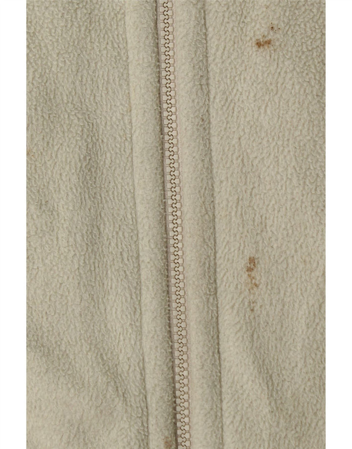 Jack Wolfskin Chaqueta polar gráfica para mujer UK 46 Grande Poliéster blanco roto