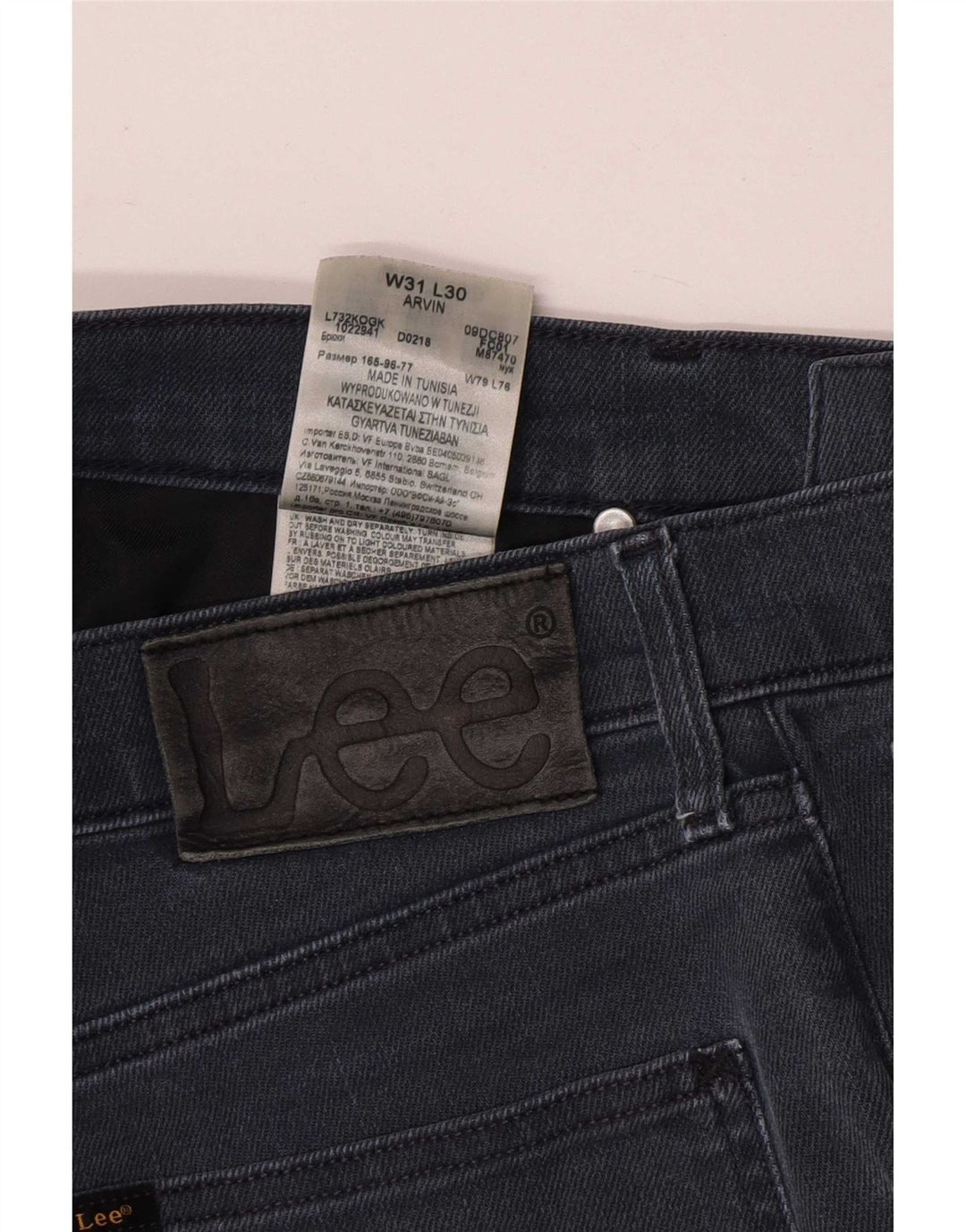 Vaqueros Lee Mujer Tapered Slim W31 L30 Algodón Azul